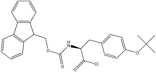 N-[(9H-Fluoren-9-ylmethoxy)carbonyl]-O-tert-butyl-L-tyrosine chloride 구조식 이미지