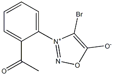 4-Bromo-3-[2-acetylphenyl]-1,2,3-oxadiazol-3-ium-5-olate 구조식 이미지