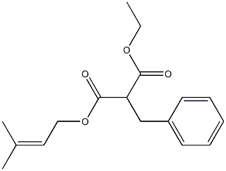 2-Benzylmalonic acid 1-ethyl 3-(3-methyl-2-butenyl) ester Structure