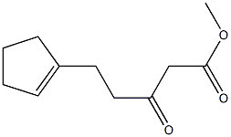 3-Oxo-5-(1-cyclopentenyl)pentanoic acid methyl ester 구조식 이미지