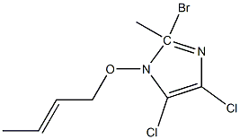 2-Bromo-4,5-dichloro 1-(2-butenyloxy)methyl-1H-imidazole 구조식 이미지
