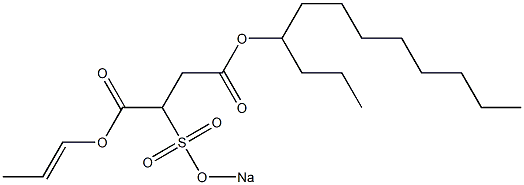 2-(Sodiosulfo)succinic acid 4-dodecyl 1-(1-propenyl) ester Structure