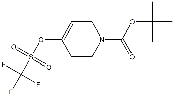 1-(tert-Butoxycarbonyl)-4-(trifluoromethylsulfonyloxy)-1,2,3,6-tetrahydropyridine 구조식 이미지