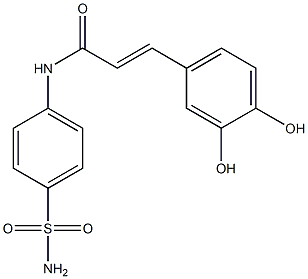 3,4-Dihydroxy-N-(4-sulfamoylphenyl)-trans-cinnamamide 구조식 이미지