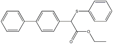 2-(4-Phenylphenyl)-2-(phenylthio)acetic acid ethyl ester Structure