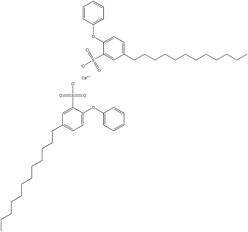 Bis(2-phenoxy-5-dodecylbenzenesulfonic acid)calcium salt Structure