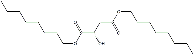 [S,(-)]-2-Hydroxysuccinic acid dioctyl ester 구조식 이미지