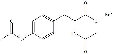 3-(4-Acetoxyphenyl)-2-acetylaminopropionic acid sodium salt 구조식 이미지