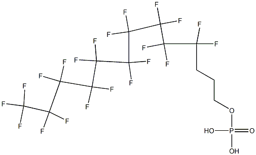 Phosphoric acid hydrogen (4,4,5,5,6,6,7,7,8,8,9,9,10,10,11,11,12,12,13,13,13-henicosafluorotridecan-1-yl) ester 구조식 이미지