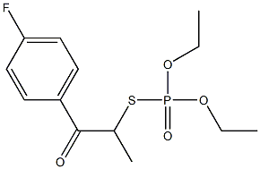 Thiophosphoric acid O,O-diethyl S-[1-(4-fluorobenzoyl)ethyl] ester 구조식 이미지