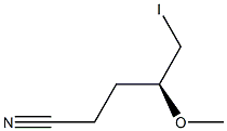 [S,(-)]-5-Iodo-4-methoxyvaleronitrile 구조식 이미지