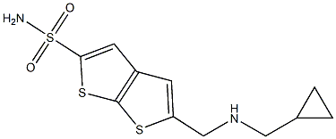 5-[[(Cyclopropylmethyl)amino]methyl]thieno[2,3-b]thiophene-2-sulfonamide Structure