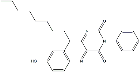 3-Phenyl-10-octyl-8-hydroxypyrimido[5,4-b]quinoline-2,4(3H,10H)-dione 구조식 이미지