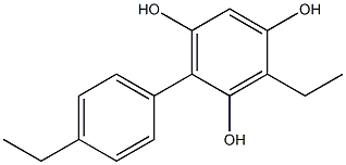 2-Ethyl-4-(4-ethylphenyl)benzene-1,3,5-triol Structure