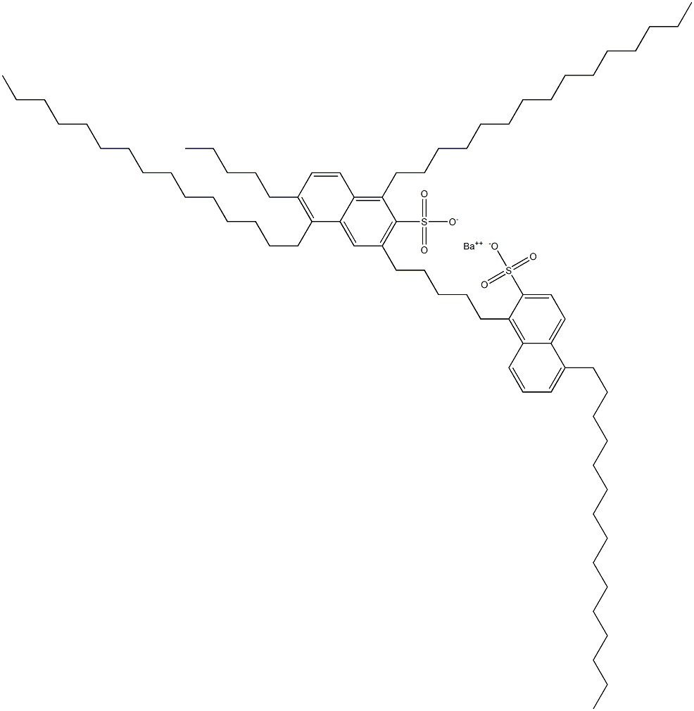 Bis(1,5-dipentadecyl-2-naphthalenesulfonic acid)barium salt 구조식 이미지