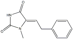 1-Methyl-5-(2-phenylethylidene)imidazolidine-2,4-dione Structure