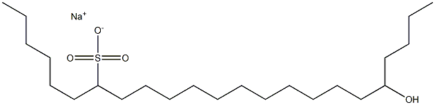 19-Hydroxytricosane-7-sulfonic acid sodium salt 구조식 이미지