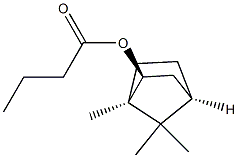 Butyric acid (1R,2S,4R)-1,7,7-trimethylbicyclo[2.2.1]heptane-2-yl ester Structure