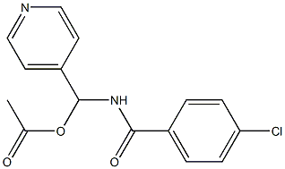 Acetic acid (4-pyridinyl)(4-chlorobenzoylamino)methyl ester Structure