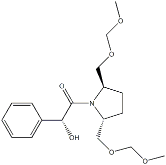 (2R,5R)-2,5-Bis(methoxymethoxymethyl)-1-[(R)-hydroxyphenylacetyl]tetrahydro-1H-pyrrole 구조식 이미지