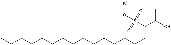 2-Hydroxyoctadecane-3-sulfonic acid potassium salt 구조식 이미지