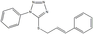 5-(3-Phenyl-2-propenylthio)-1-phenyl-1H-tetrazole 구조식 이미지