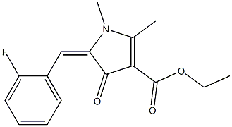 1,2-Dimethyl-4-oxo-5-(2-fluorobenzylidene)-2-pyrroline-3-carboxylic acid ethyl ester Structure