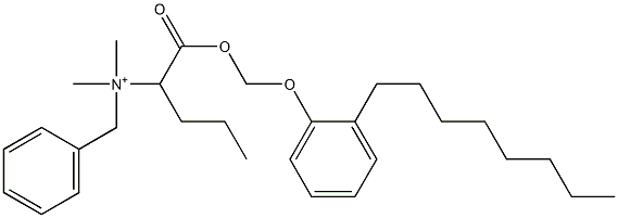 N,N-Dimethyl-N-benzyl-N-[1-[[(2-octylphenyloxy)methyl]oxycarbonyl]butyl]aminium Structure