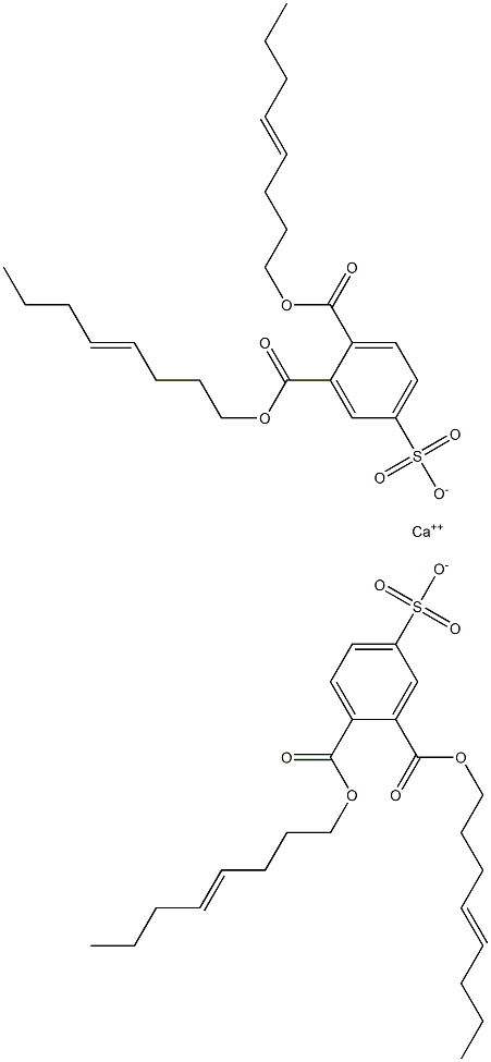 Bis[3,4-di(4-octenyloxycarbonyl)benzenesulfonic acid]calcium salt 구조식 이미지