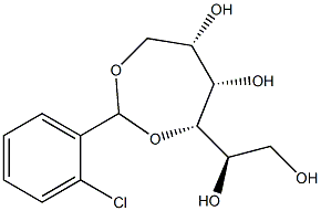 3-O,6-O-(2-Chlorobenzylidene)-L-glucitol Structure