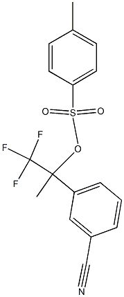 4-Methylbenzenesulfonic acid 1-(trifluoromethyl)-1-(3-cyanophenyl)ethyl ester 구조식 이미지