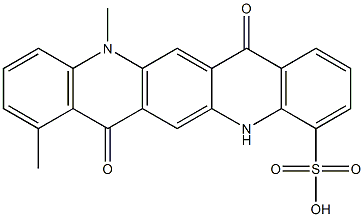 5,7,12,14-Tetrahydro-8,12-dimethyl-7,14-dioxoquino[2,3-b]acridine-4-sulfonic acid 구조식 이미지