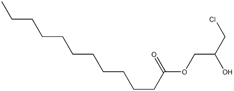 Dodecanoic acid 3-chloro-2-hydroxypropyl ester 구조식 이미지