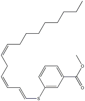 3-[[(1E,3Z,6Z)-1,3,6-Pentadecatrien-1-yl]thio]benzoic acid methyl ester Structure