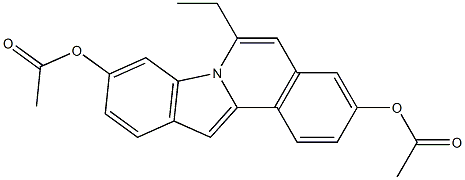 6-Ethylindolo[2,1-a]isoquinoline-3,9-diol diacetate 구조식 이미지