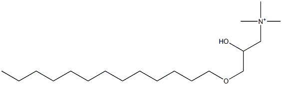 2-Hydroxy-N,N,N-trimethyl-3-(tridecyloxy)-1-propanaminium 구조식 이미지