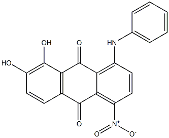 1-Anilino-7,8-dihydroxy-4-nitroanthraquinone 구조식 이미지