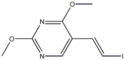 2,4-Dimethoxy-5-[(E)-2-iodoethenyl]pyrimidine Structure