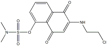 2-(2-Chloroethylamino)-5-dimethylaminosulfonyloxy-1,4-naphthoquinone 구조식 이미지