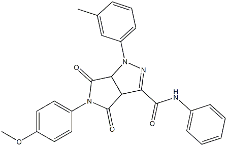 1,3a,4,5,6,6a-Hexahydro-4,6-dioxo-N-phenyl-5-(4-methoxyphenyl)-1-(3-methylphenyl)pyrrolo[3,4-c]pyrazole-3-carboxamide Structure