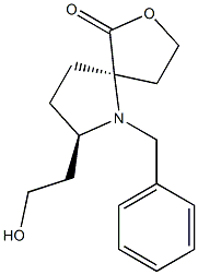 (2R,5R)-1-Benzyl-2-(2-hydroxyethyl)-7-oxa-1-azaspiro[4.4]nonan-6-one 구조식 이미지