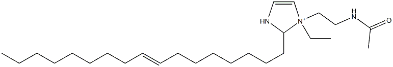 1-[2-(Acetylamino)ethyl]-1-ethyl-2-(8-heptadecenyl)-4-imidazoline-1-ium 구조식 이미지