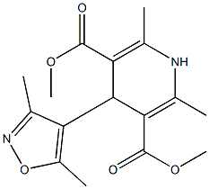 1,4-Dihydro-2,6-dimethyl-4-(3,5-dimethyl-4-isoxazolyl)pyridine-3,5-dicarboxylic acid dimethyl ester Structure