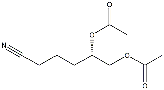 (S)-5,6-Diacetoxyhexanenitrile 구조식 이미지