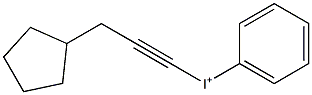 (3-Cyclopentyl-1-propynyl)phenyliodonium 구조식 이미지