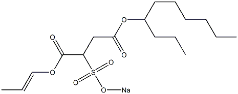 2-(Sodiosulfo)succinic acid 4-decyl 1-(1-propenyl) ester 구조식 이미지