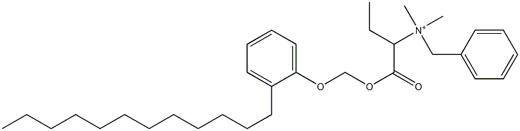 N,N-Dimethyl-N-benzyl-N-[1-[[(2-dodecylphenyloxy)methyl]oxycarbonyl]propyl]aminium Structure