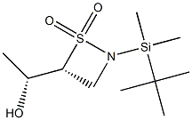 (4R)-2-(tert-Butyldimethylsilyl)-4-[(R)-1-hydroxyethyl]-1,2-thiazetidine 1,1-dioxide 구조식 이미지