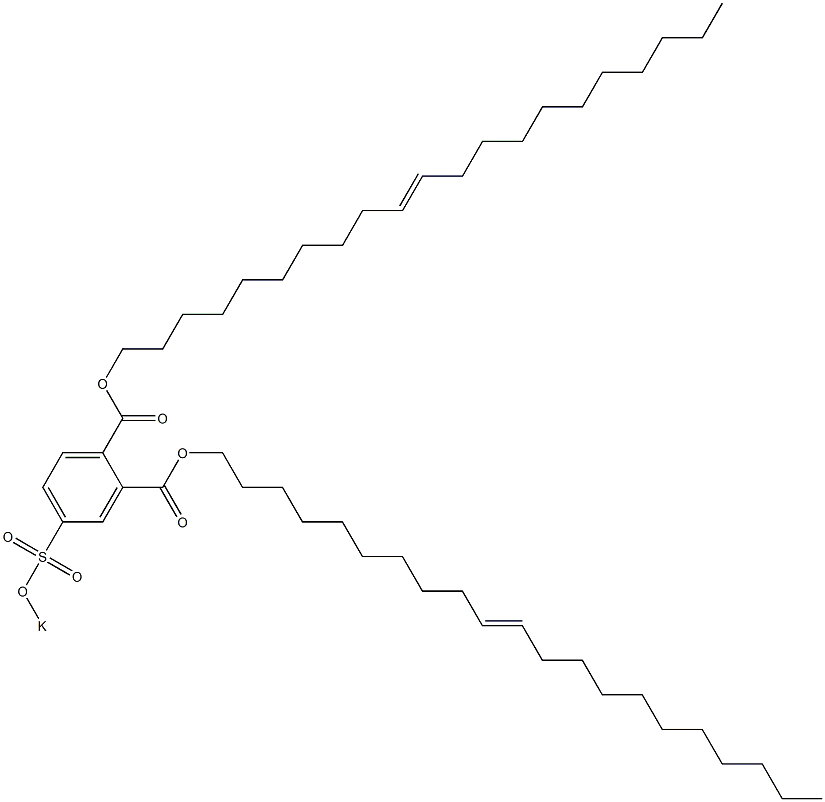 4-(Potassiosulfo)phthalic acid di(10-henicosenyl) ester 구조식 이미지