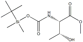 (2S,3R)-2-(tert-Butyldimethylsilyloxycarbonylamino)-3-hydroxybutyric acid methyl ester Structure